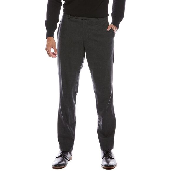 Brooks Brothers MensClassic Flat Front Trouser Gray